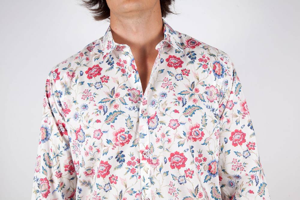 Poggianti Camicia Fantasia Collo Morbido Multicolor Negozio
