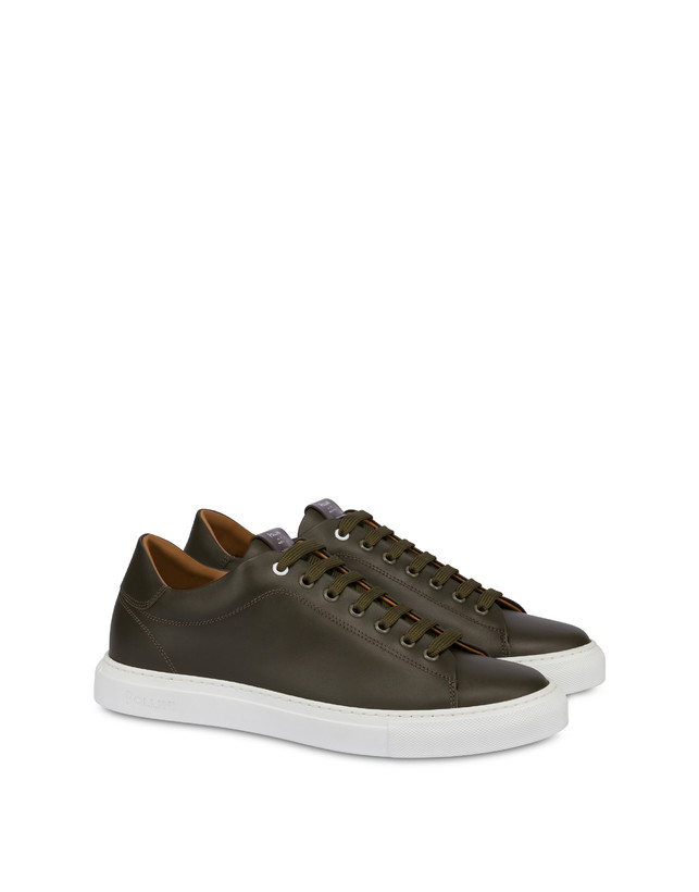 Pollini Sneakers In Vitello Tennis Club Militare In Linea