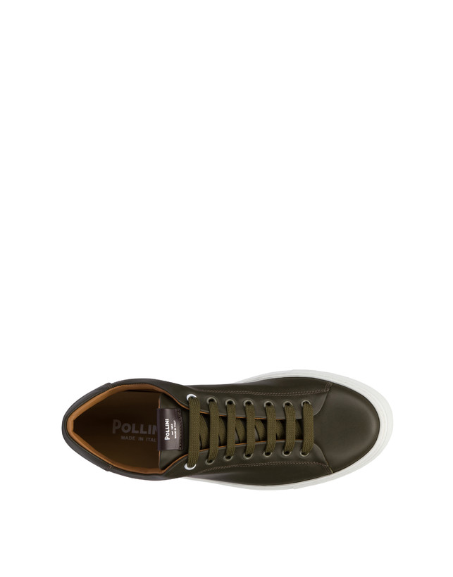 Pollini Sneakers In Vitello Tennis Club Militare In Linea