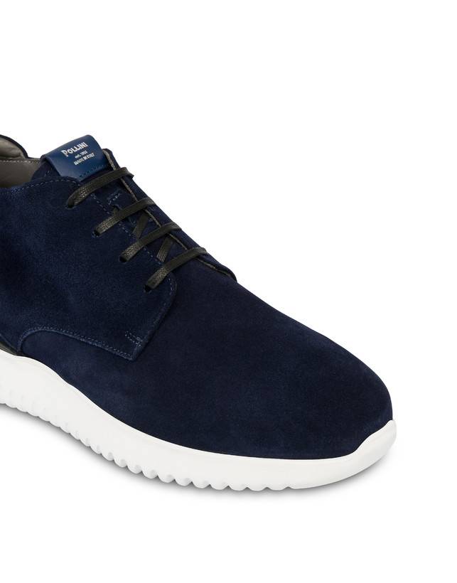 Pollini Desert Boot In Crosta Norfolk Blu Qualità