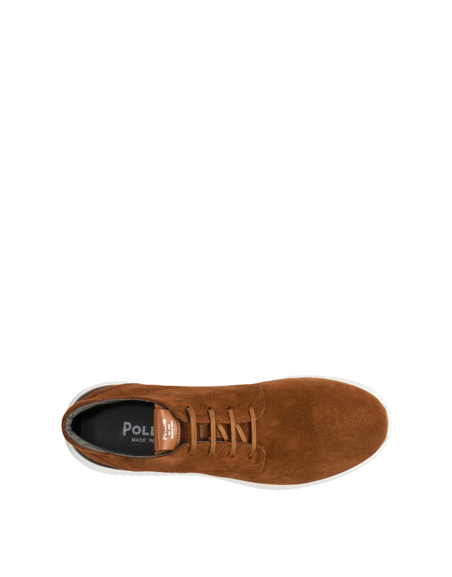 Pollini Desert Boot In Crosta Norfolk Cuoio Pezzi Unici