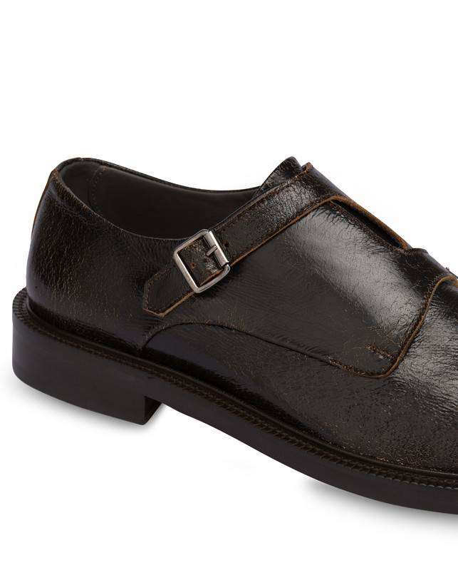 Pollini Monk Strap In Capra 1920 T.moro Acquista Ora