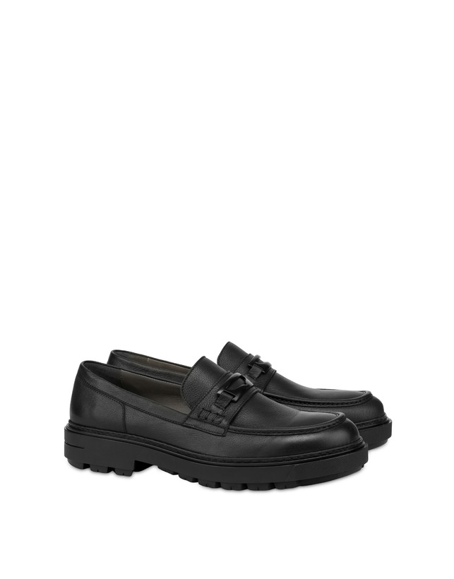 Pollini Mocassini In Vitello Kent Nero Shopping Online