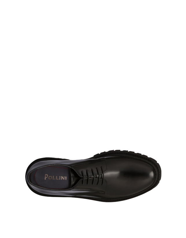 Pollini Derby In Vitello Abrasivato Royal Nero Prezzo Ridotto