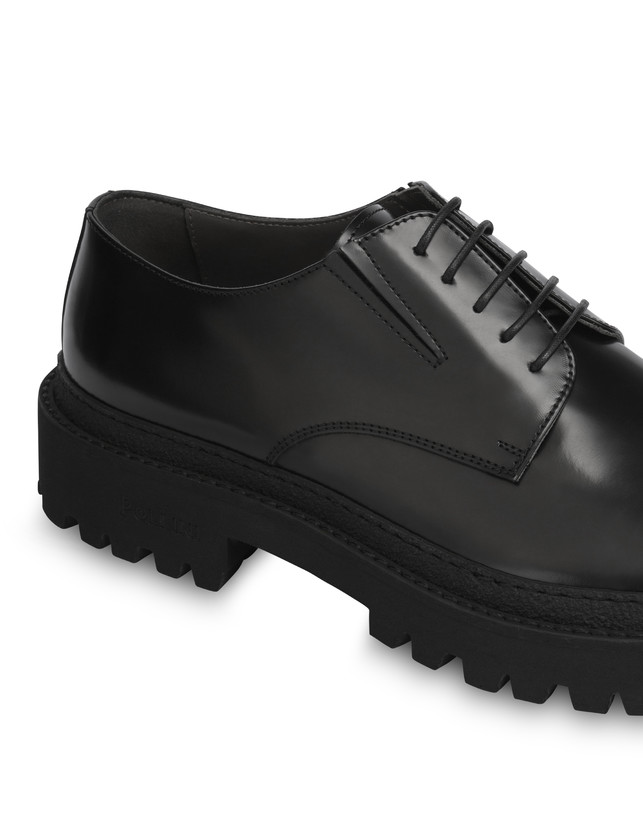 Pollini Derby In Vitello Abrasivato Royal Nero Prezzo Ridotto