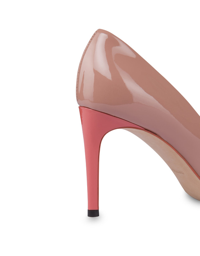Pollini Décolleté In Vernice Attitude Nude/cannella Economico