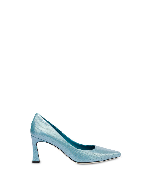 Pollini Décolleté Con Stampa Pitone Iridescente Cote D'azur Pool