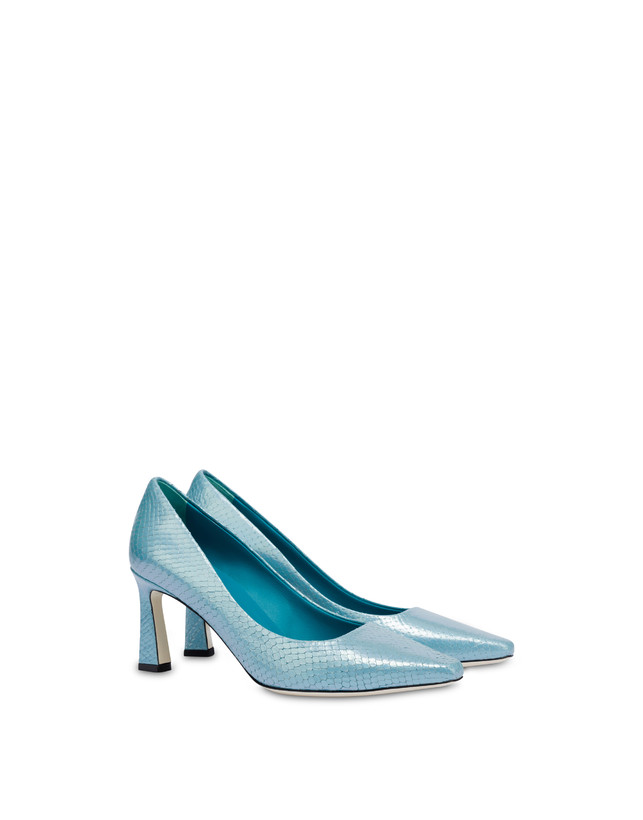 Pollini Décolleté Con Stampa Pitone Iridescente Cote D'azur Pool Outlet