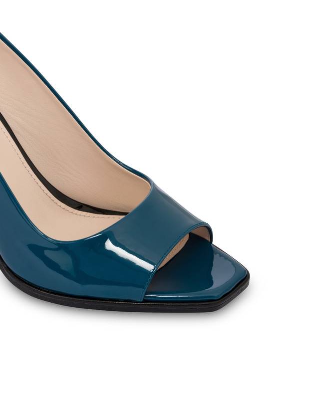 Pollini Slingback In Vernice Attitude Pavone/nero In Vendita
