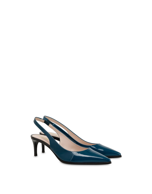 Pollini Slingback In Vernice Attitude Pavone/nero Offerte