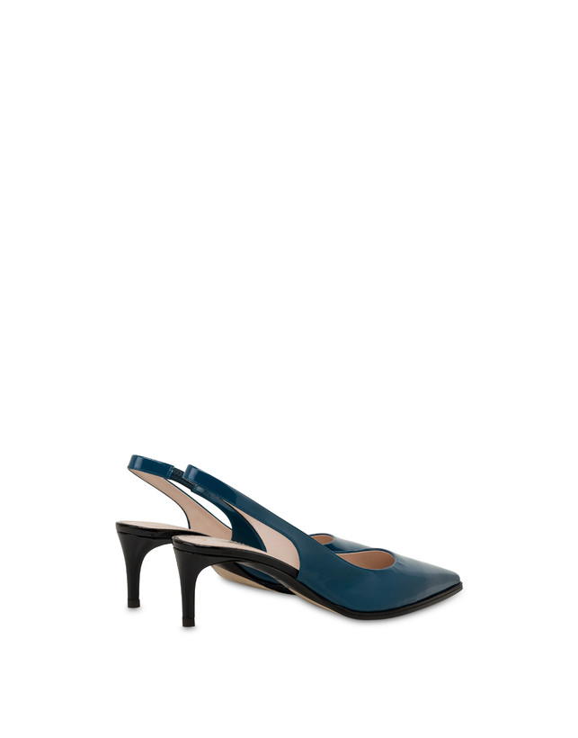 Pollini Slingback In Vernice Attitude Pavone/nero Offerte