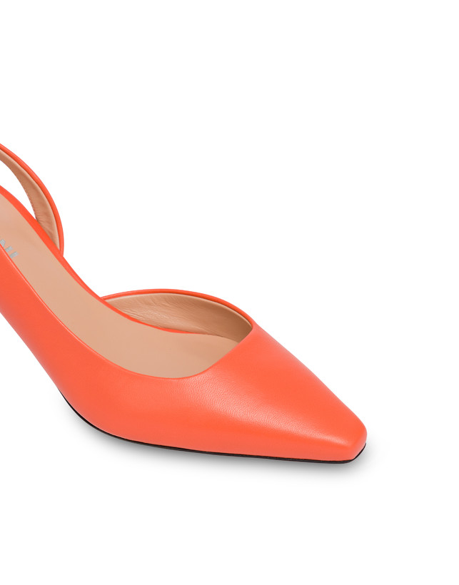Pollini Slingback In Nappa Cote D'azur Coral Vendita Economica