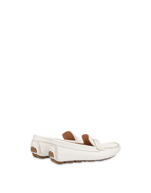 Pollini Mocassini Driver In Vitello Eazy Bianco 2025