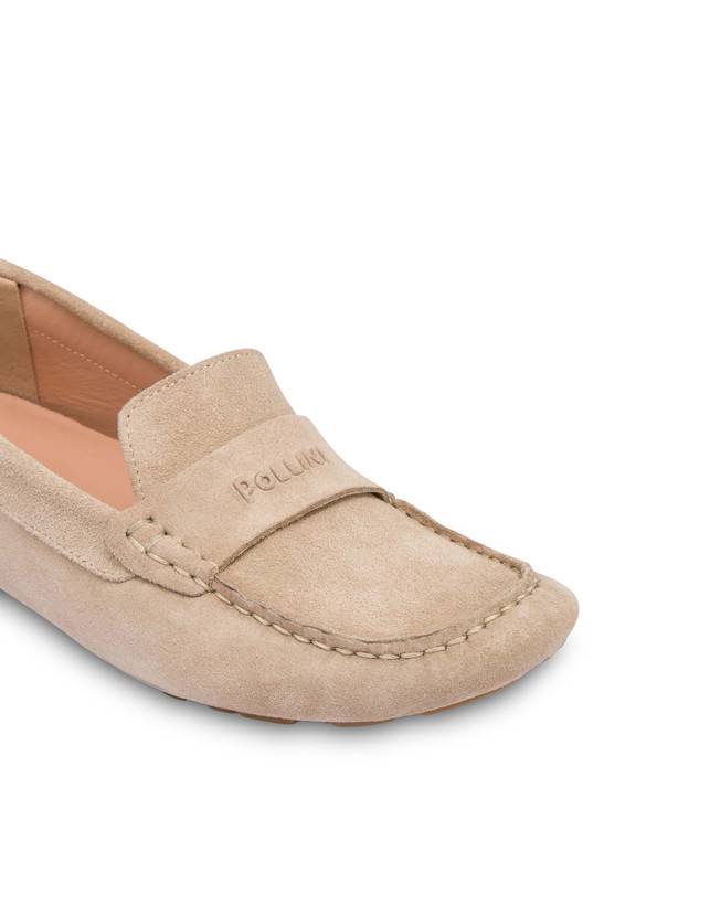 Pollini Mocassini Driver In Crosta Eazy Sabbia Nuovo