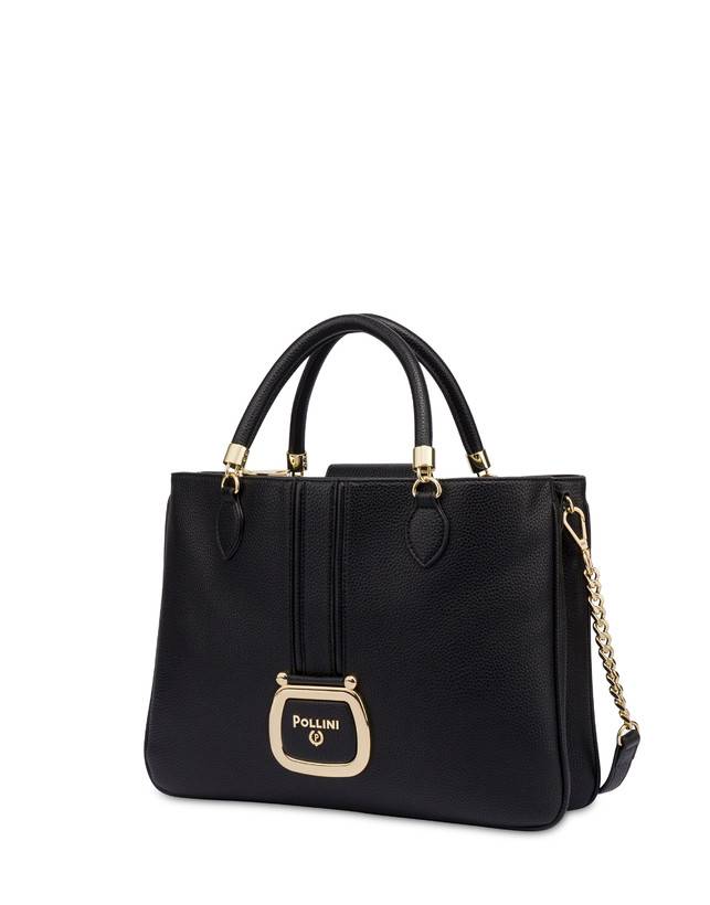 Pollini Borsa Doppio Manico Oasis Nero Spedizione Gratuita