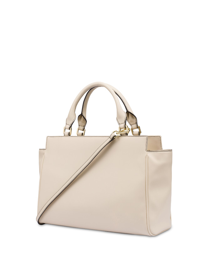 Pollini Borsa Doppio Manico Half Moon Avorio/avorio Qualità Garantita