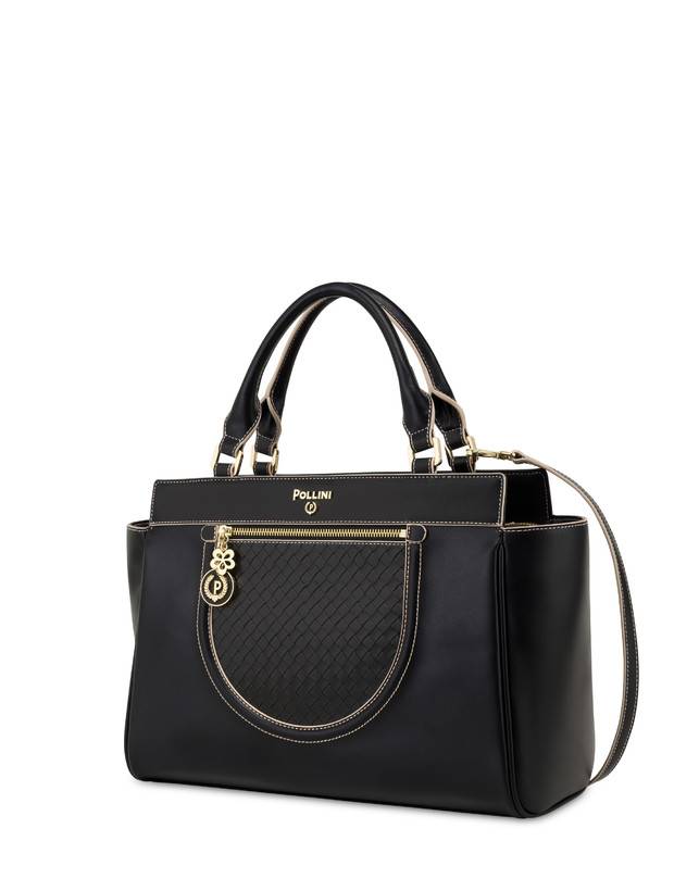 Pollini Borsa Doppio Manico Half Moon Nero/nero Negozi Online