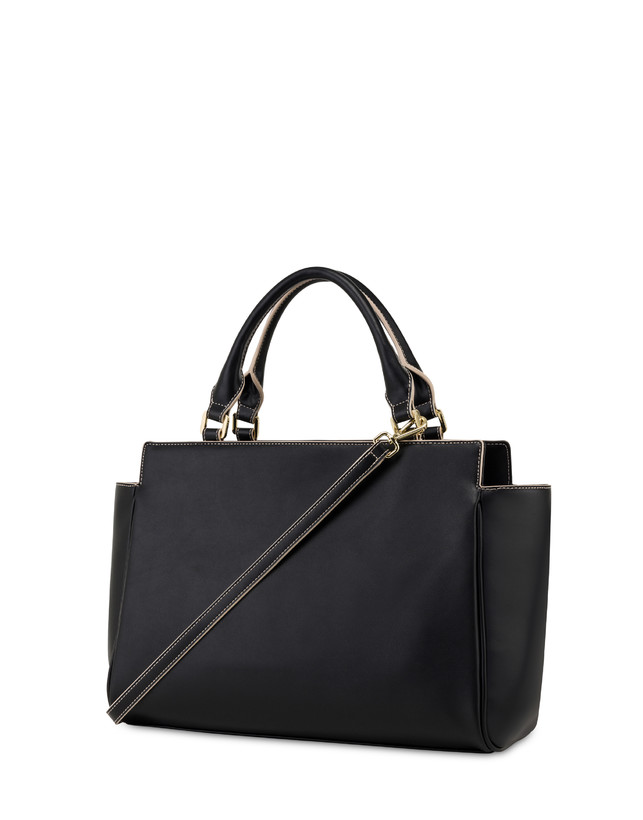 Pollini Borsa Doppio Manico Half Moon Nero/nero Negozi Online