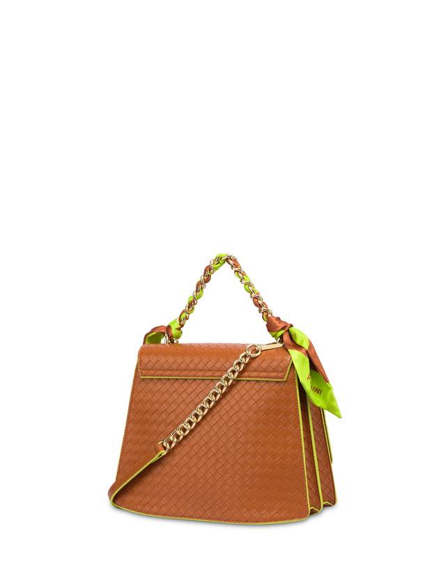 Pollini Borsa A Mano Con Foulard Color Explosion Cuoio/cuoio Prezzo Ridotto