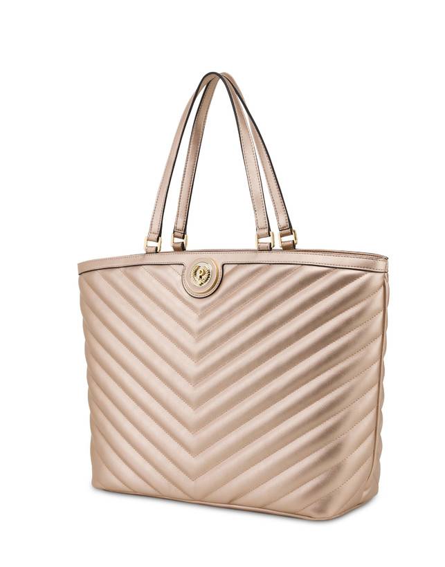 Pollini Tote Bag Matelassé Sunbeam Rose Gold Convenienza