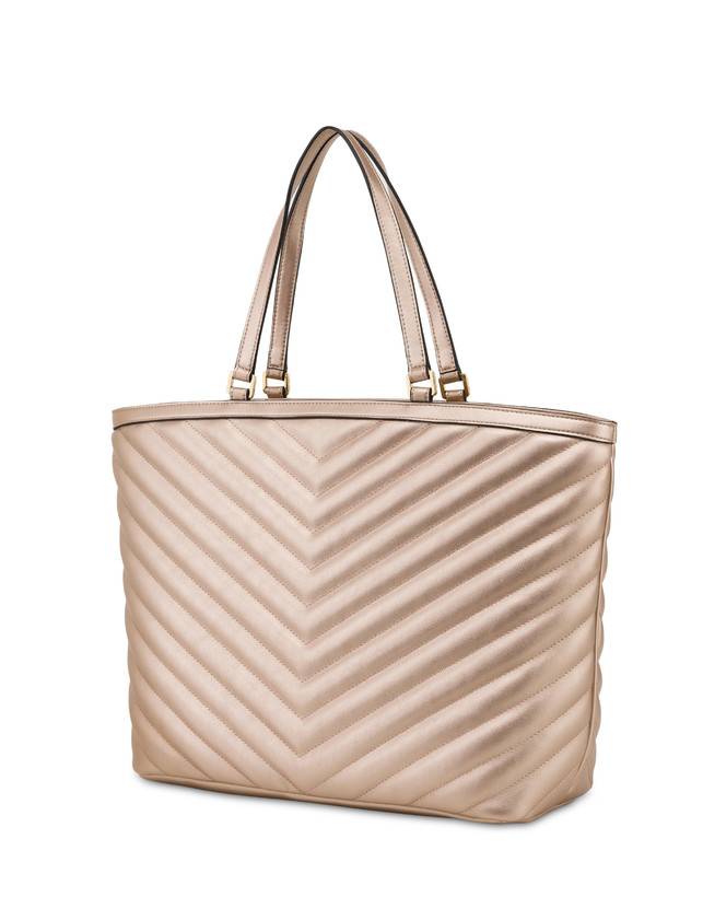 Pollini Tote Bag Matelassé Sunbeam Rose Gold Convenienza