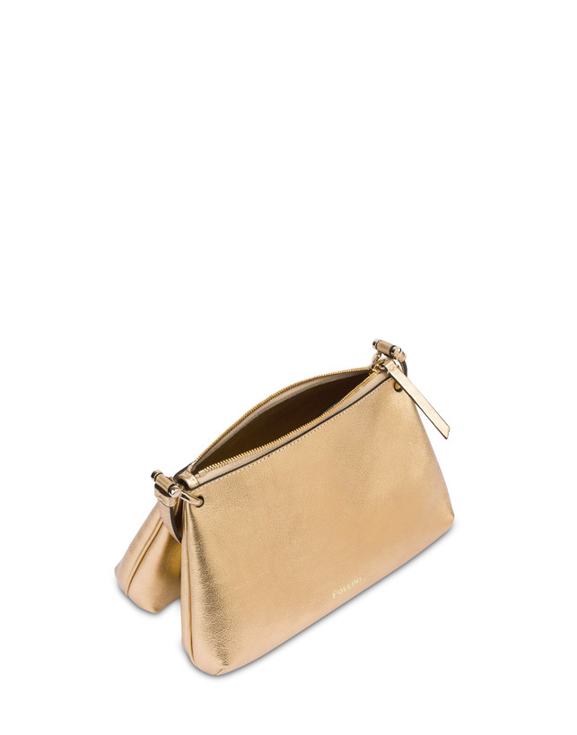 Pollini Borsa A Tracolla In Vitello Laminato Double Marlene In Vendita
