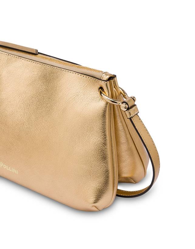 Pollini Borsa A Tracolla In Vitello Laminato Double Marlene In Vendita