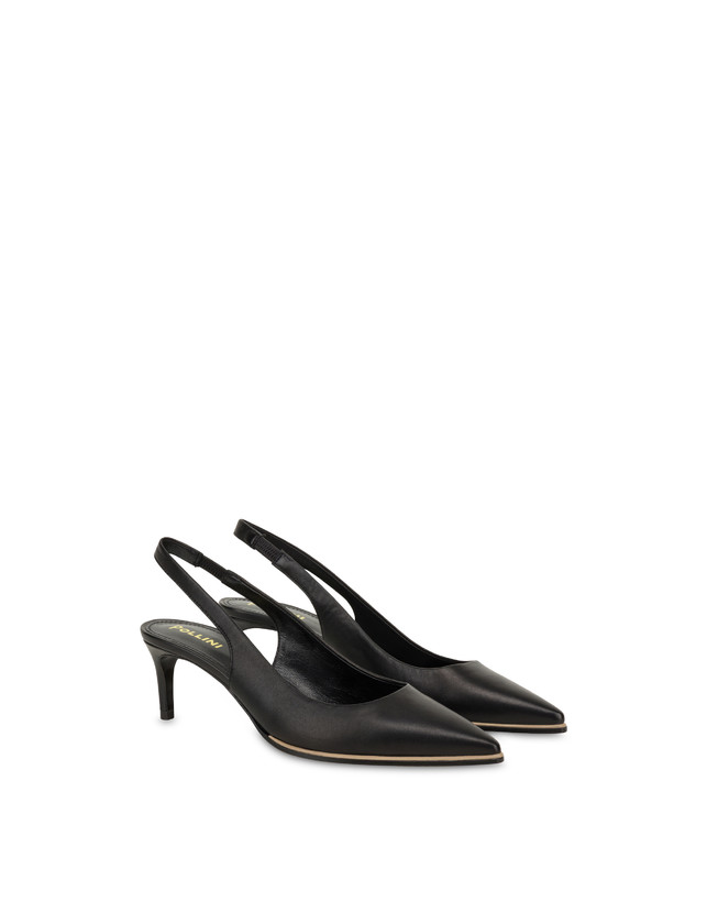 Pollini Slingback In Nappa Attitude Nero Italy