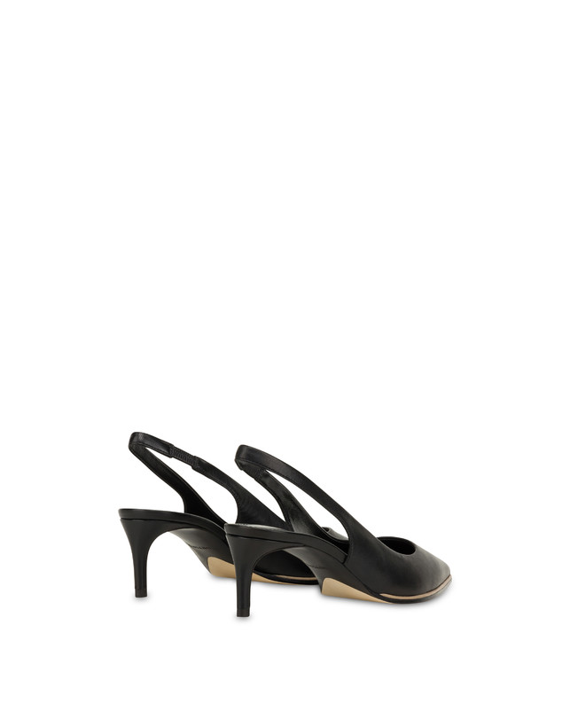 Pollini Slingback In Nappa Attitude Nero Italy