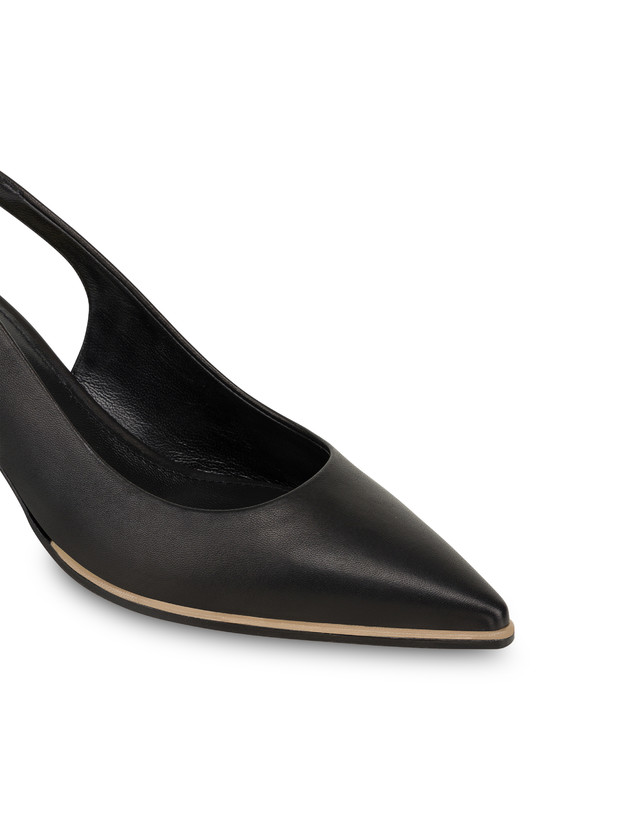 Pollini Slingback In Nappa Attitude Nero Italy