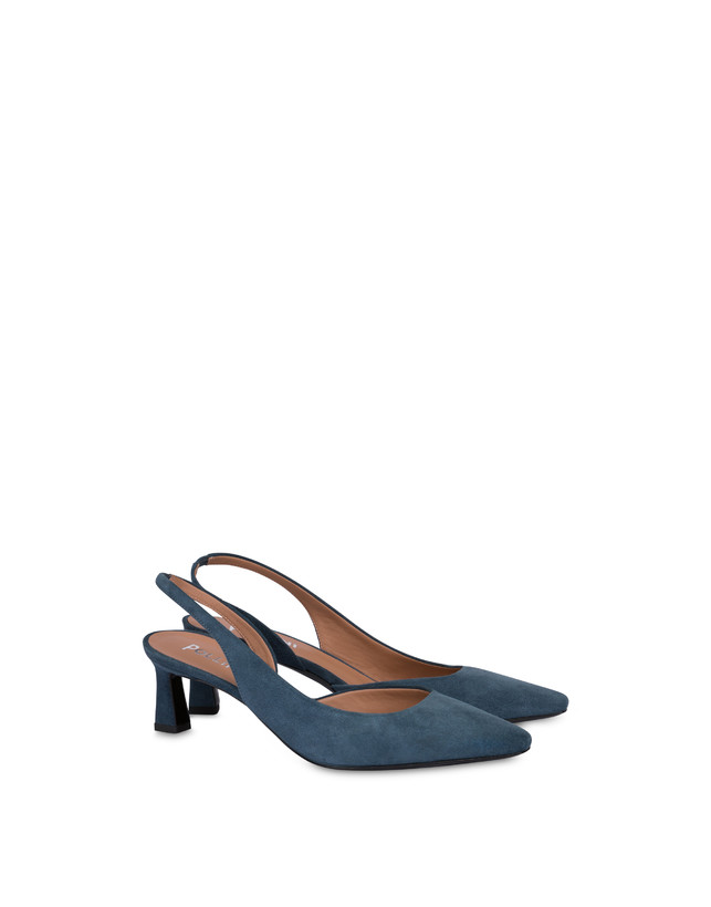 Pollini Slingback In Camoscio Sissi Maestrale In Linea