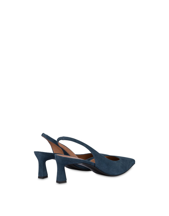 Pollini Slingback In Camoscio Sissi Maestrale In Linea