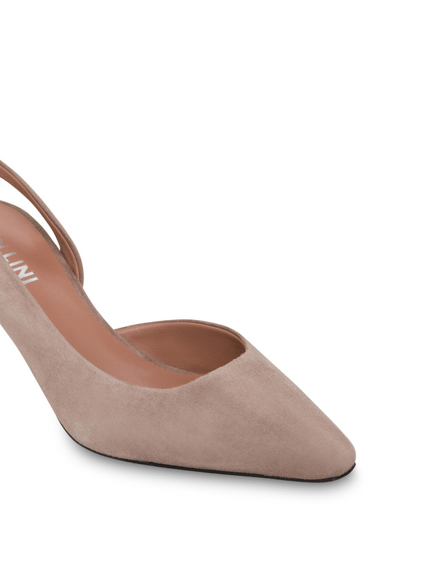 Pollini Slingback In Camoscio Sissi Sabbia Nuovo