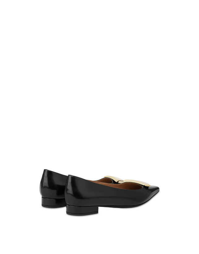 Pollini Ballerine In Vitello Abrasivato Bullion Nero In Vendita
