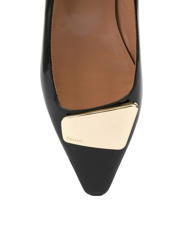 Pollini Ballerine In Vitello Abrasivato Bullion Nero In Vendita