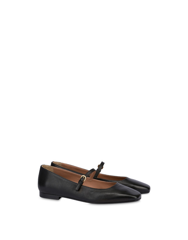 Pollini Ballerine In Nappa Nina Nero Spedizione Gratuita