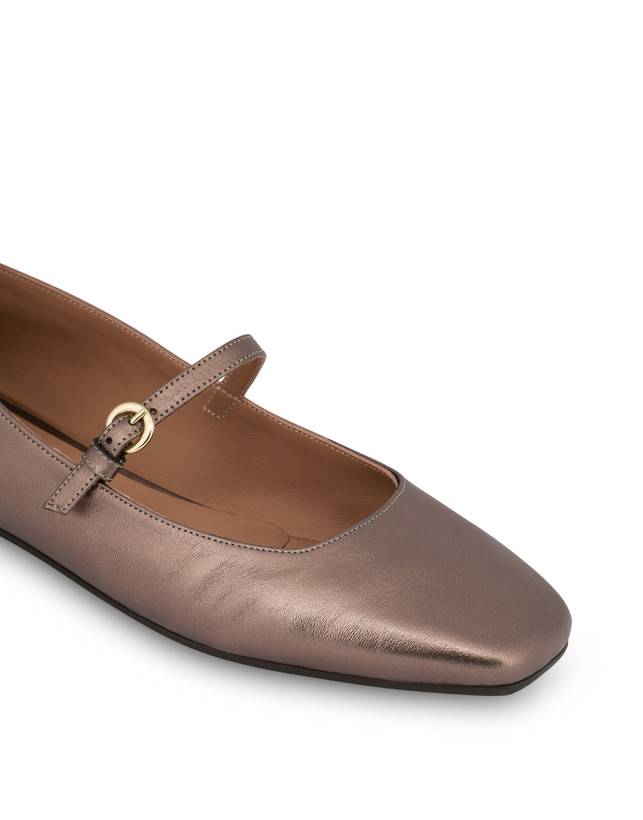 Pollini Ballerine In Nappa Laminata Nina Legno Qualità Garantita