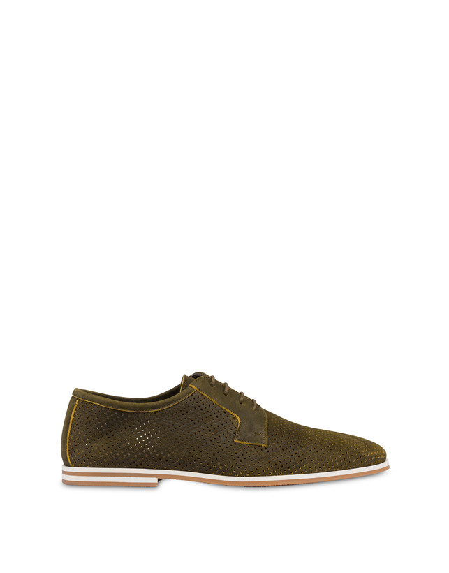 Pollini Derby In Scamosciato Traforato B-light Militare