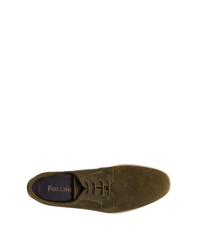 Pollini Derby In Scamosciato Traforato B-light Militare Promozione Limitata