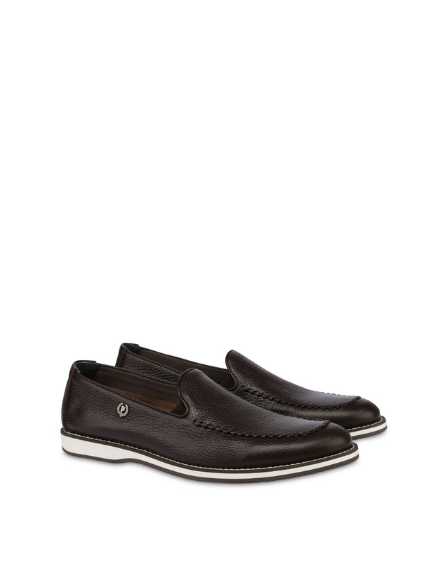 Pollini Mocassini In Vitello Green Field T.moro Fino Al -60%