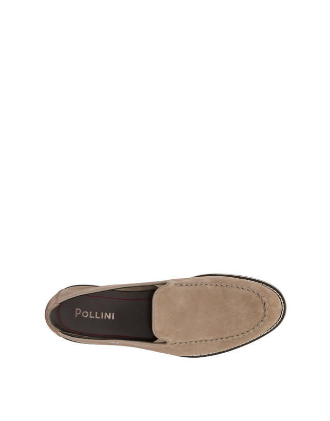 Pollini Mocassini In Crosta Green Field Beige Shopping Online