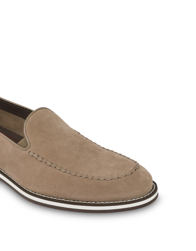 Pollini Mocassini In Crosta Green Field Beige Shopping Online