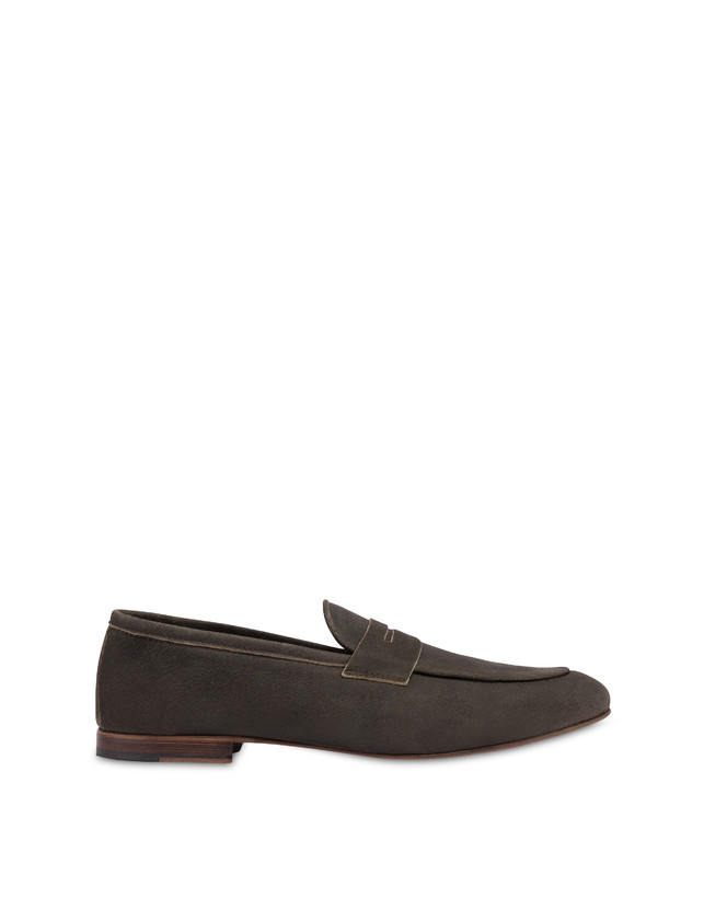 Pollini Mocassini In Scamosciato Flexy Grafite
