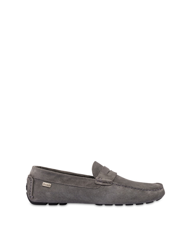Pollini Mocassini Driver In Crosta Eazy Grafite
