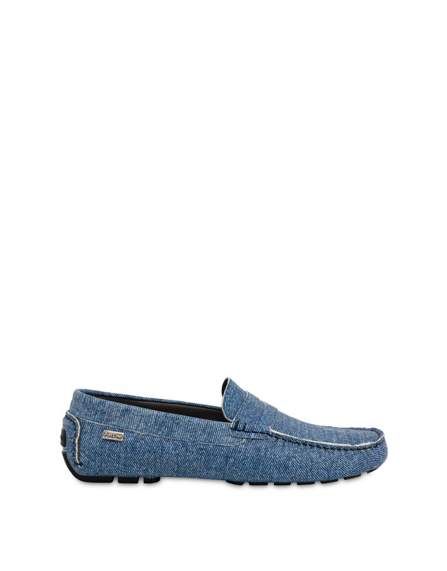 Pollini Mocassini Driver In Nappa Eazy Blu
