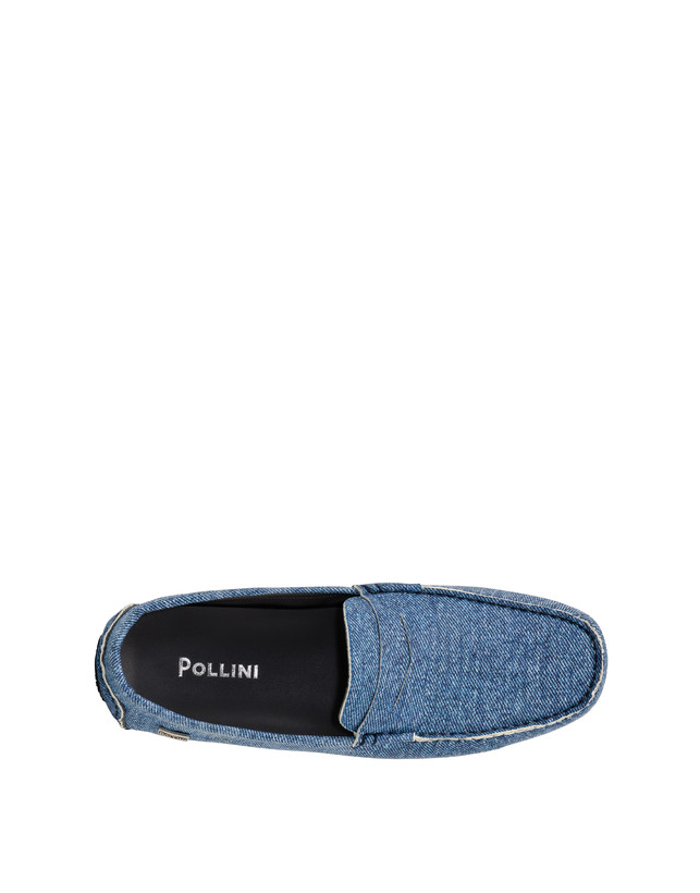 Pollini Mocassini Driver In Nappa Eazy Blu Sottocosto