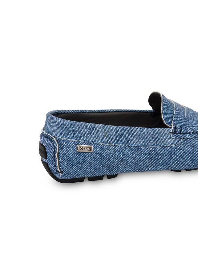 Pollini Mocassini Driver In Nappa Eazy Blu Sottocosto