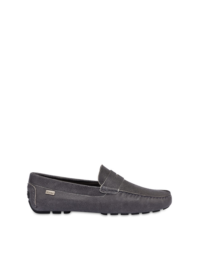 Pollini Mocassini In Capra Drivers Grafite