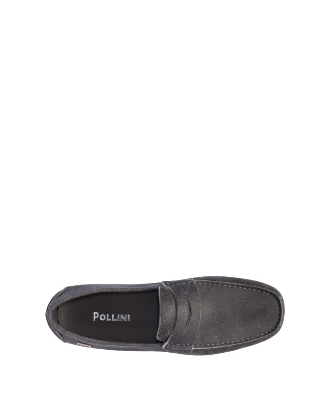 Pollini Mocassini In Capra Drivers Grafite Novità