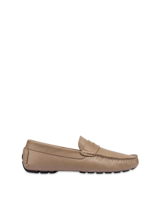 Pollini Mocassini Driver In Vitello Eazy Taupe